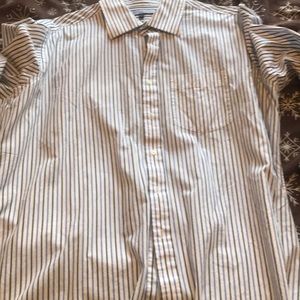 Tommy Hilfiger 17.5-34-35 dress shirt blue white